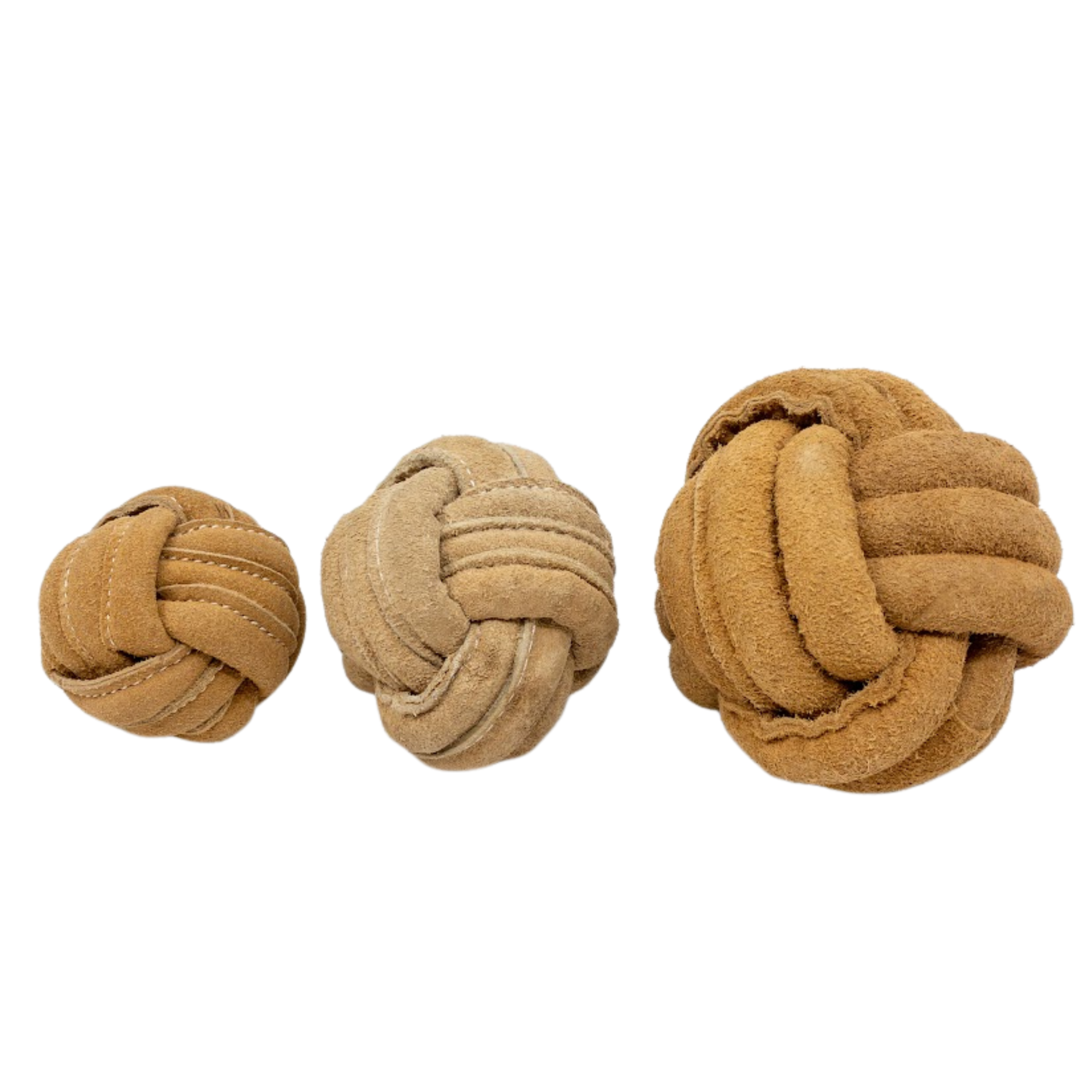 Huggle-Hide® Natural Leather Ball Dog Toy, 2 Pack - image 2