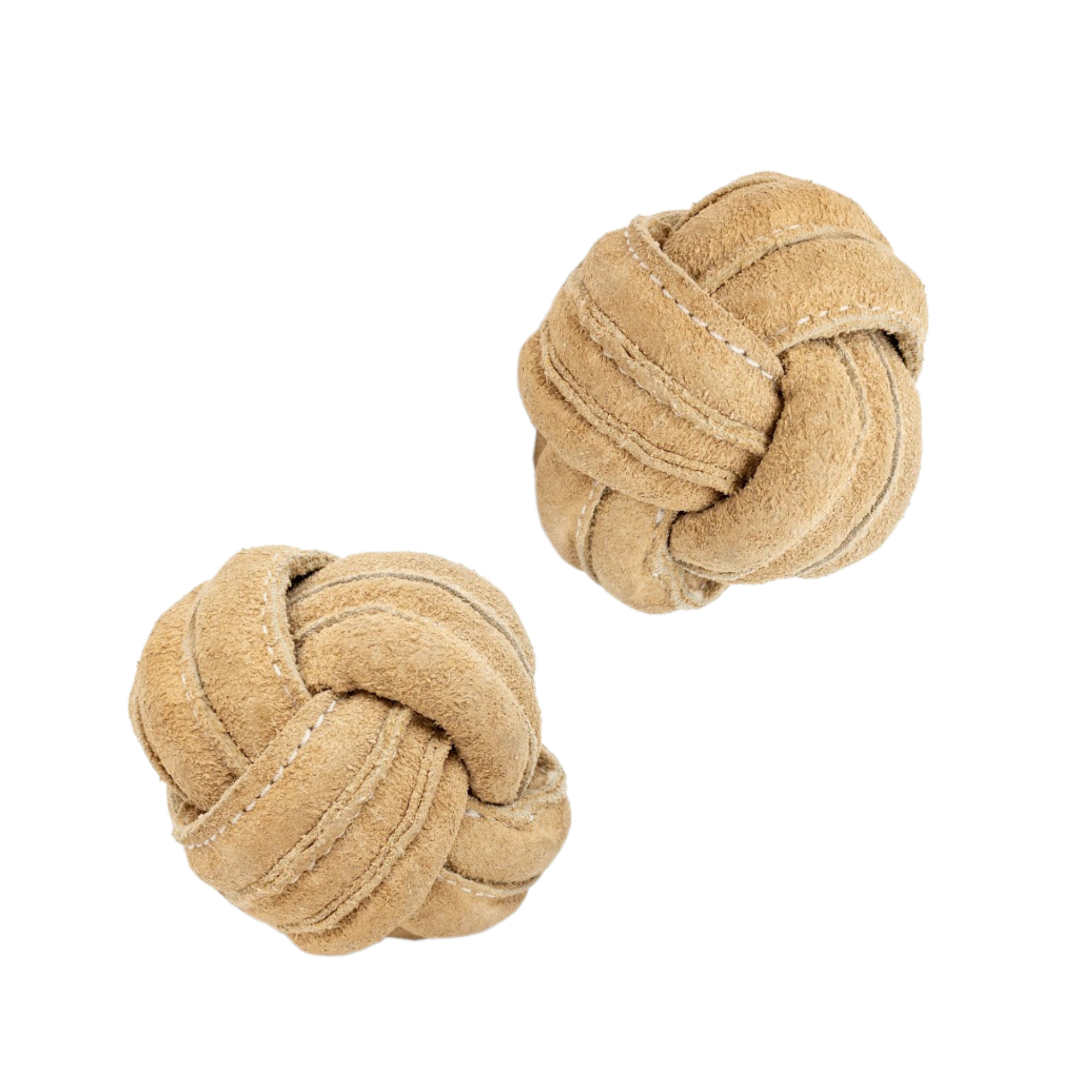 Huggle-Hide® Natural Leather Ball Dog Toy, 2 Pack - image 3