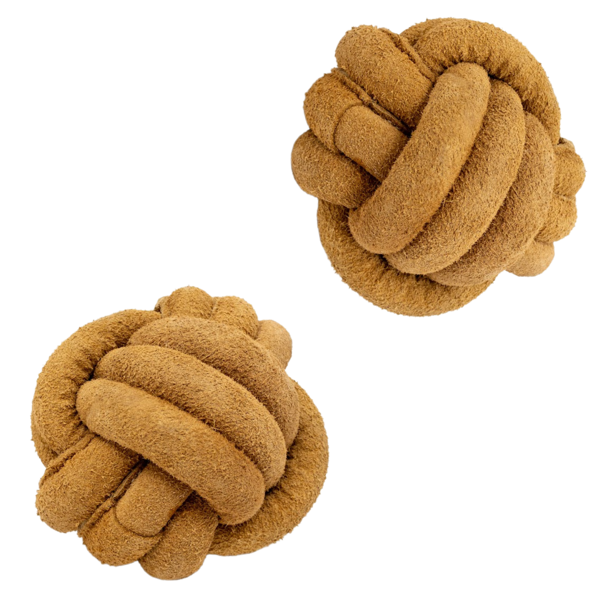 Huggle-Hide® Natural Leather Ball Dog Toy, 2 Pack - image 5