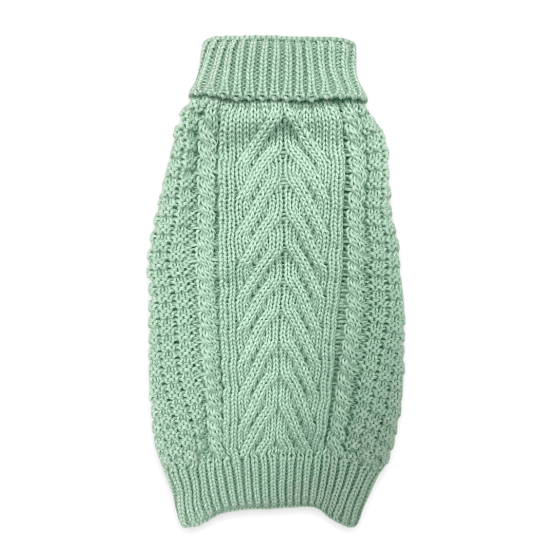 Mint Super Chunky Sweater - Southlake Paws