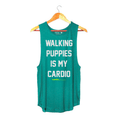 Load image into Gallery viewer, Walking Puppies is my Cardio | Women's Sleeveless Made in USA
