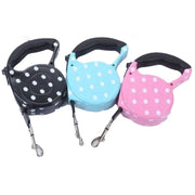 Polka Dot Retractable Dog Leash