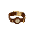 Load image into Gallery viewer, Stylish Leather AirTag Dog Collar - Dark Brown - Davie
