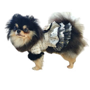 Designer Chanel-Inspired Tweed Dog Dress Coat