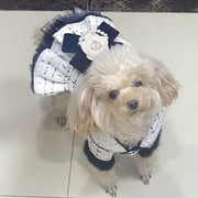 Designer Chanel-Inspired Tweed Dog Dress Coat