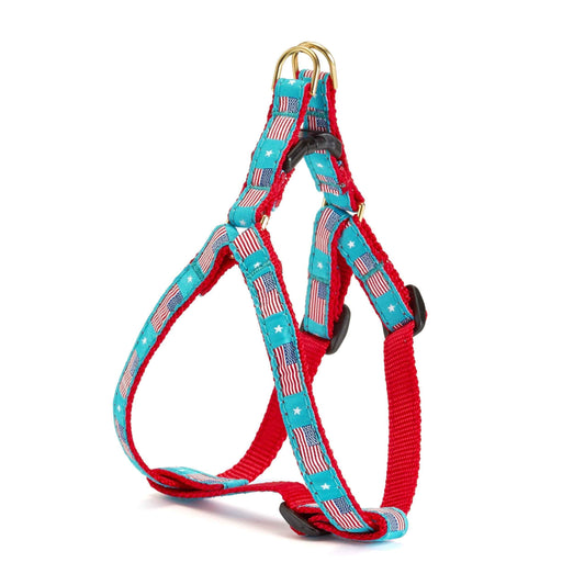 Up Country Flag Day Small Breed Dog Harness Made in USA