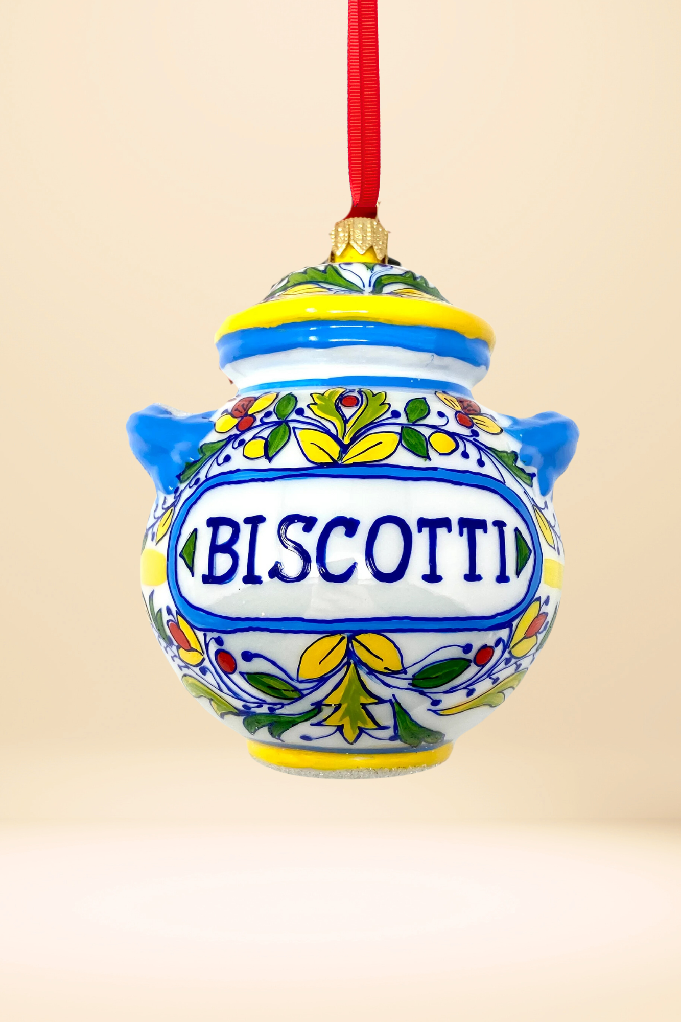 Valentino Cookie Jar Polish Glass Ornament - Southlake Paws