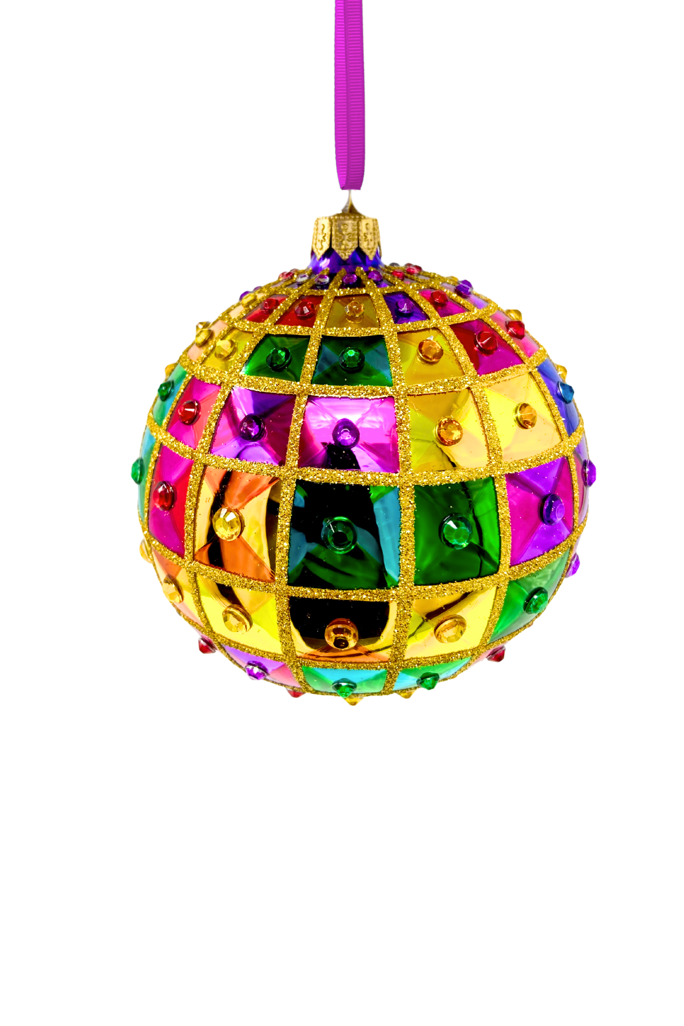 Vegas Nights Rhinestone Glass Bauble - Southlake Paws