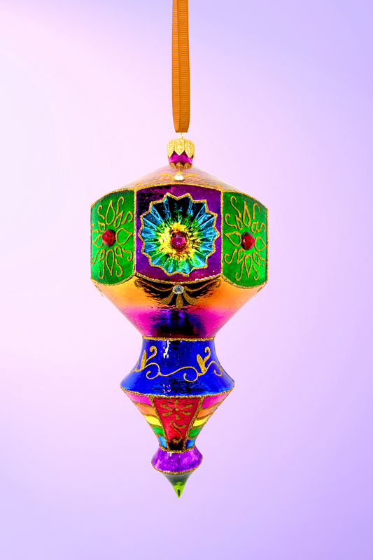 Vegas Prisma Polish Glass Ornament - Southlake Paws