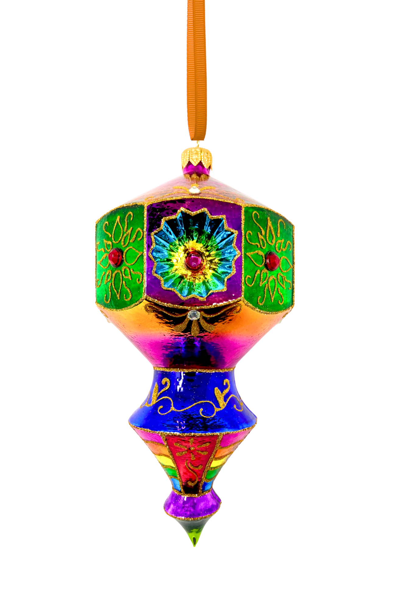 Vegas Prisma Polish Glass Ornament - Southlake Paws