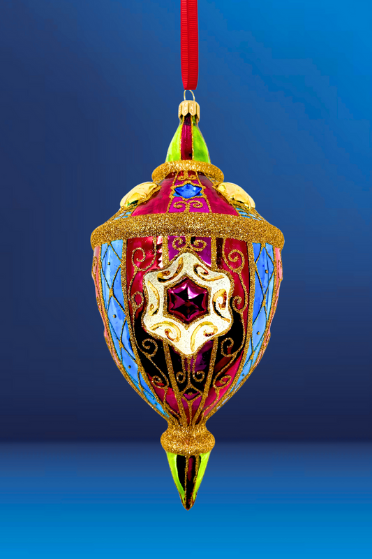 Venetian Carretto Glass Christmas Ornament - Southlake Paws