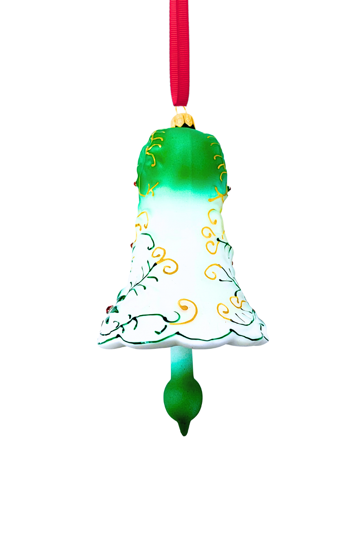 Verdant Bell Glass Blown Ornament