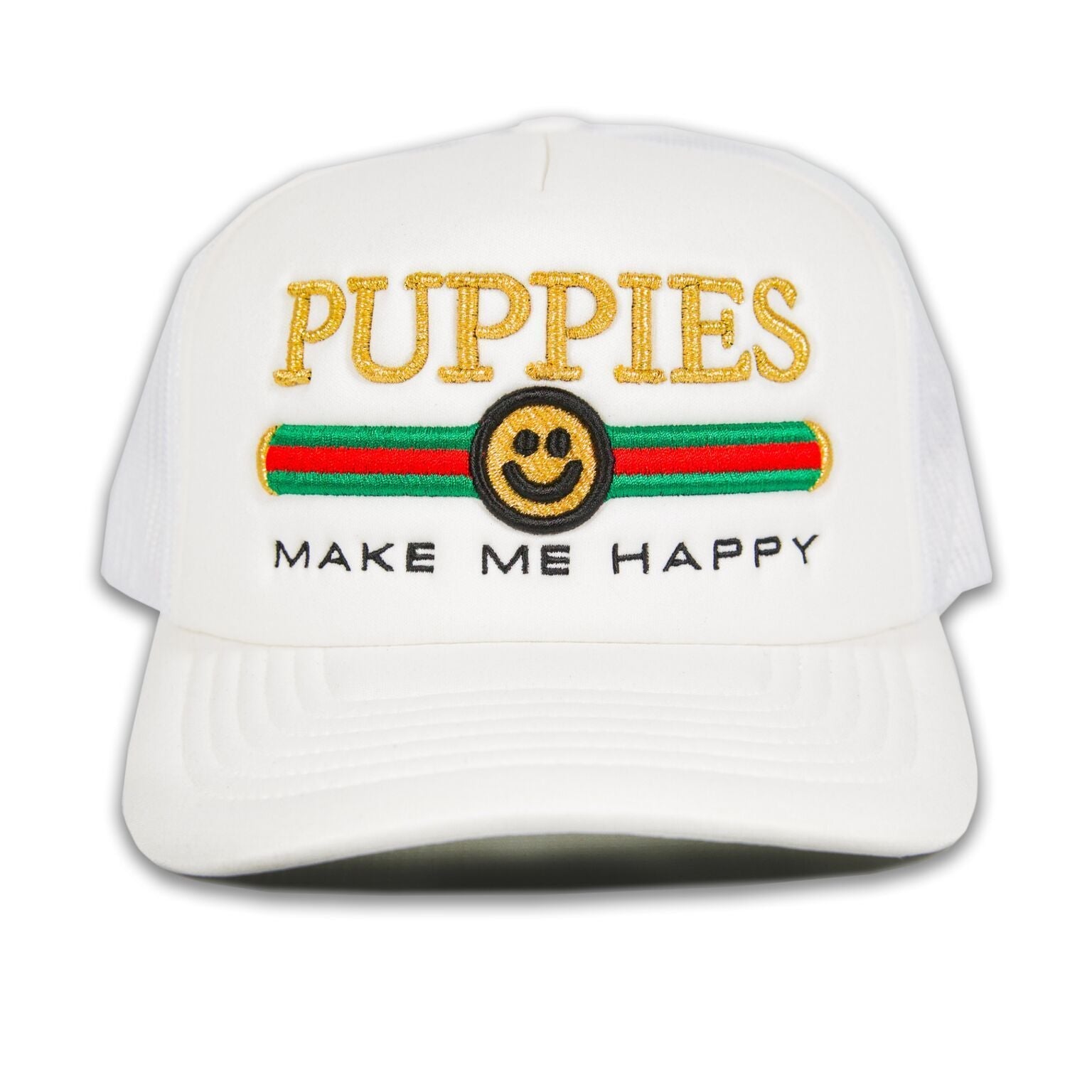 Pup Lux Metallic Gold Puff Embroidery | Trucker Cap | Dog Lover Gift