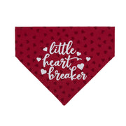 Valentines Day Flocked Hearts Dog Bandana