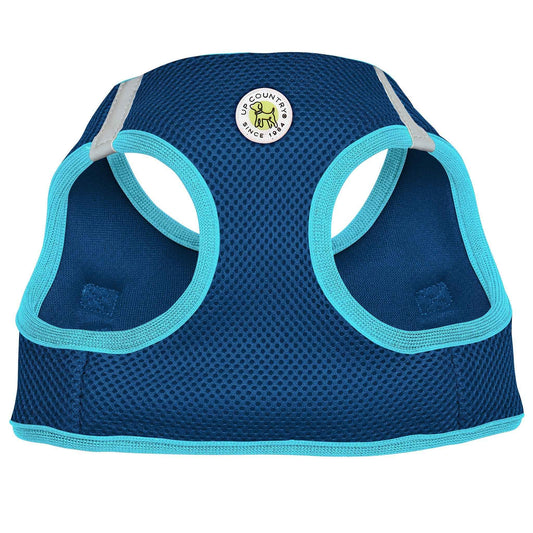 Up Country Navy and Aqua Small Dog Vest Dog Harness