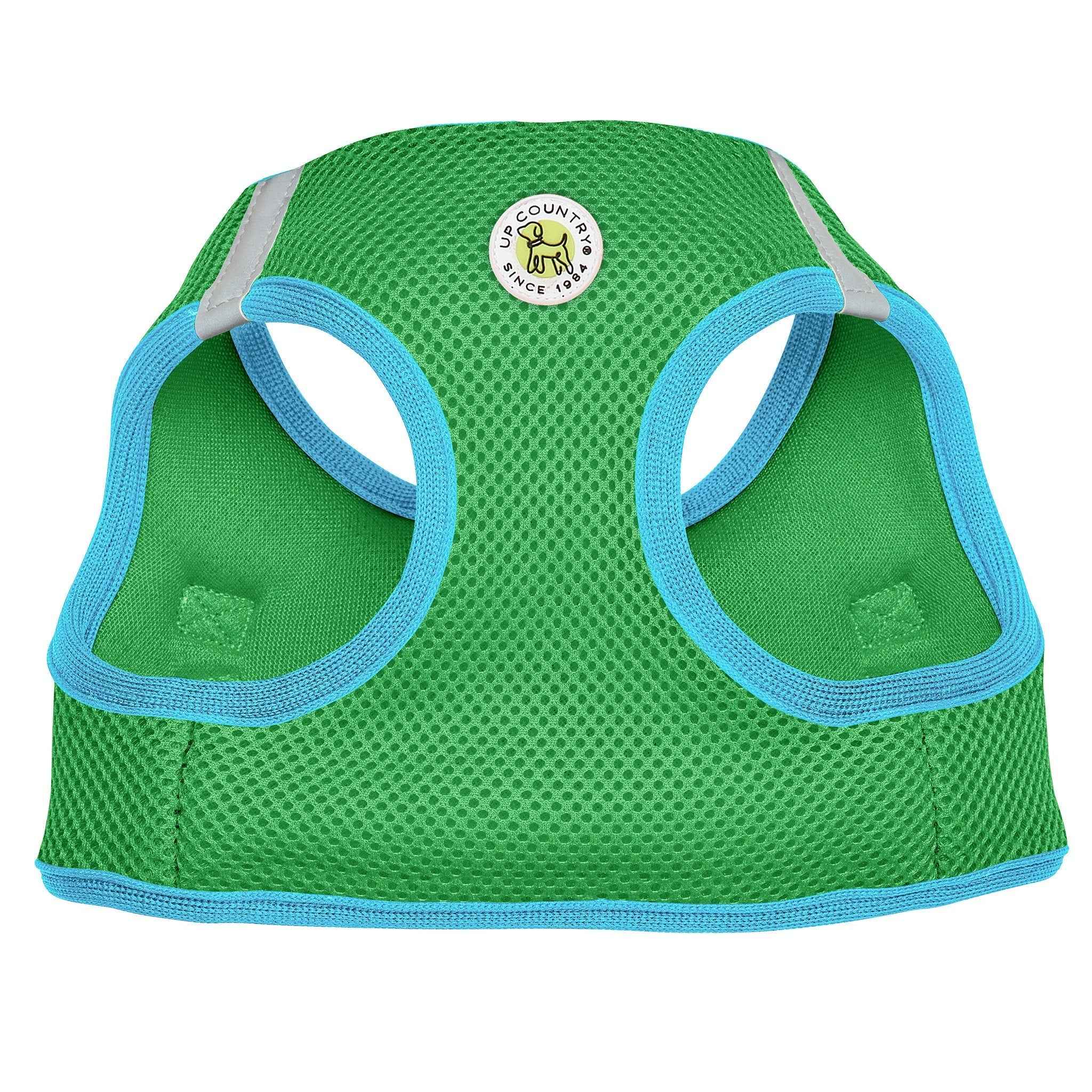 Up Country Lime and Aqua Small Dog Vest Dog Harness