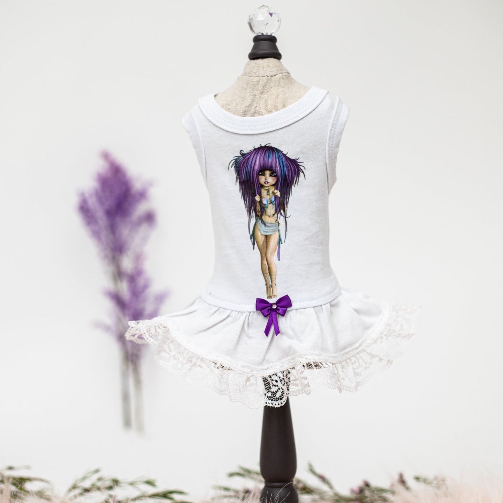 Vixens Dog Satin Swarovski Crystals Crystal Handmade Dress - Designer Dog Clothes from Southlake Paws