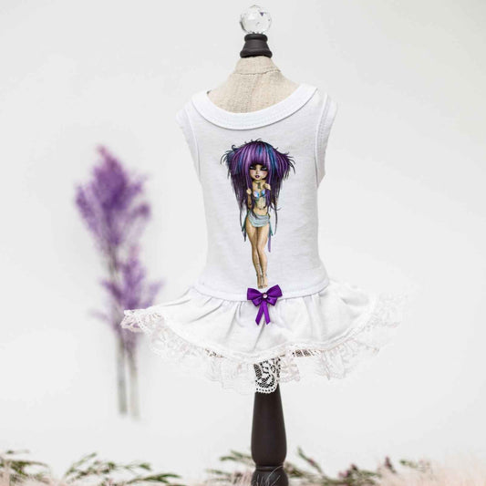 Hello Doggie Vixens Dog Satin Swarovski Crystals Crystal Handmade Dress
