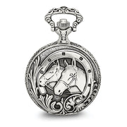 Charles Hubert Antiqued Finish Horses Pocket Watch