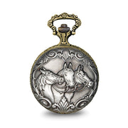 Charles Hubert 2-tone Antique Finish 3 Horses Pocket Watch