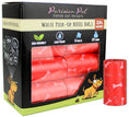 Load image into Gallery viewer, Parisian Pet 'Bones Design' Waste Bags - Strong, Convenient, Leak-Proof Dog & Cat Waste Bags, Eco-Friendly, Red
