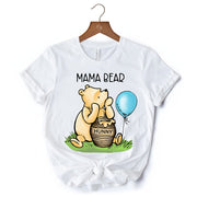 Charming Mama Bear Cute T-Shirt, Trendy White Tee Mom Gift 