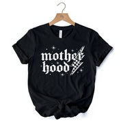 Checkered Motherhood Lightning T-Shirt, Black and White Retro Tee for Strong Mothers 