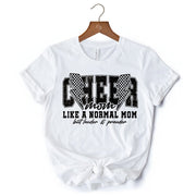 Cheer Mom Lightning T-Shirt, Cheerleader Retro White and Natural Tee for Proud Sports Mothers 