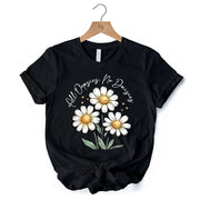 All Oopsies No Daisies T-Shirt, Funny Floral Natural and Black Tee for Quirky and Cottage Vibes 