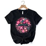Inspiring Floral Mama T-Shirt, White, Black and Natural Boho Tee for Strong and Loving Mothers 