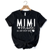 Mimi Mode T-Shirt, All Day Every Day White and Black Tee Gift for Grandma 