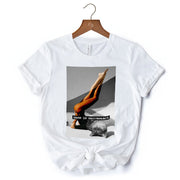 Sass is Sacrosanct Concept Art Graphic T-Shirt, Sexy Cat Woman Black and White Streetwear Tee 