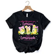 When Life Gives You Lemons Make Lemonade T-Shirt, Coquette White, Natural and Black Summer Girl Tee 