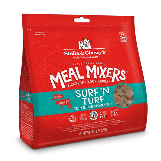 Stella & Chewy's Freeze Dried Meal Mixers Surf & Turf Dog Food (18oz) 