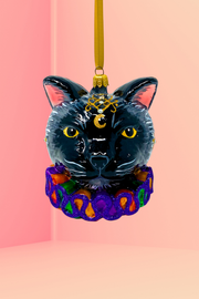 Noble Cat Polish Glass Ornament 