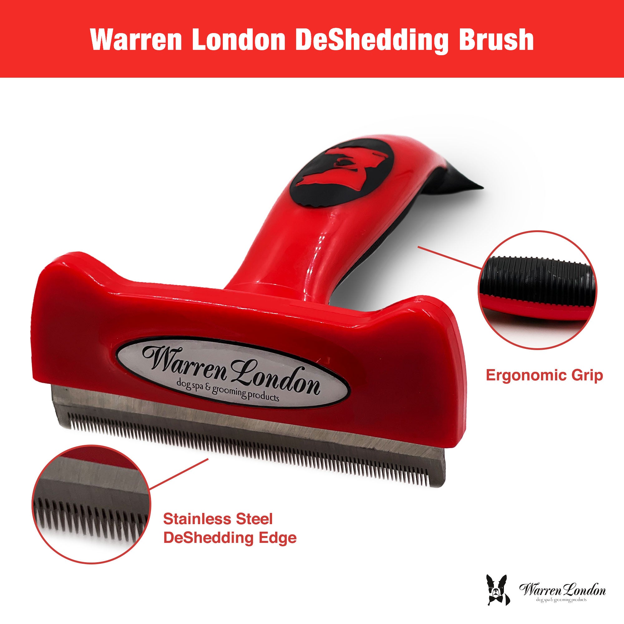 De-Shedding Dog Brush for Short Hair (<1")