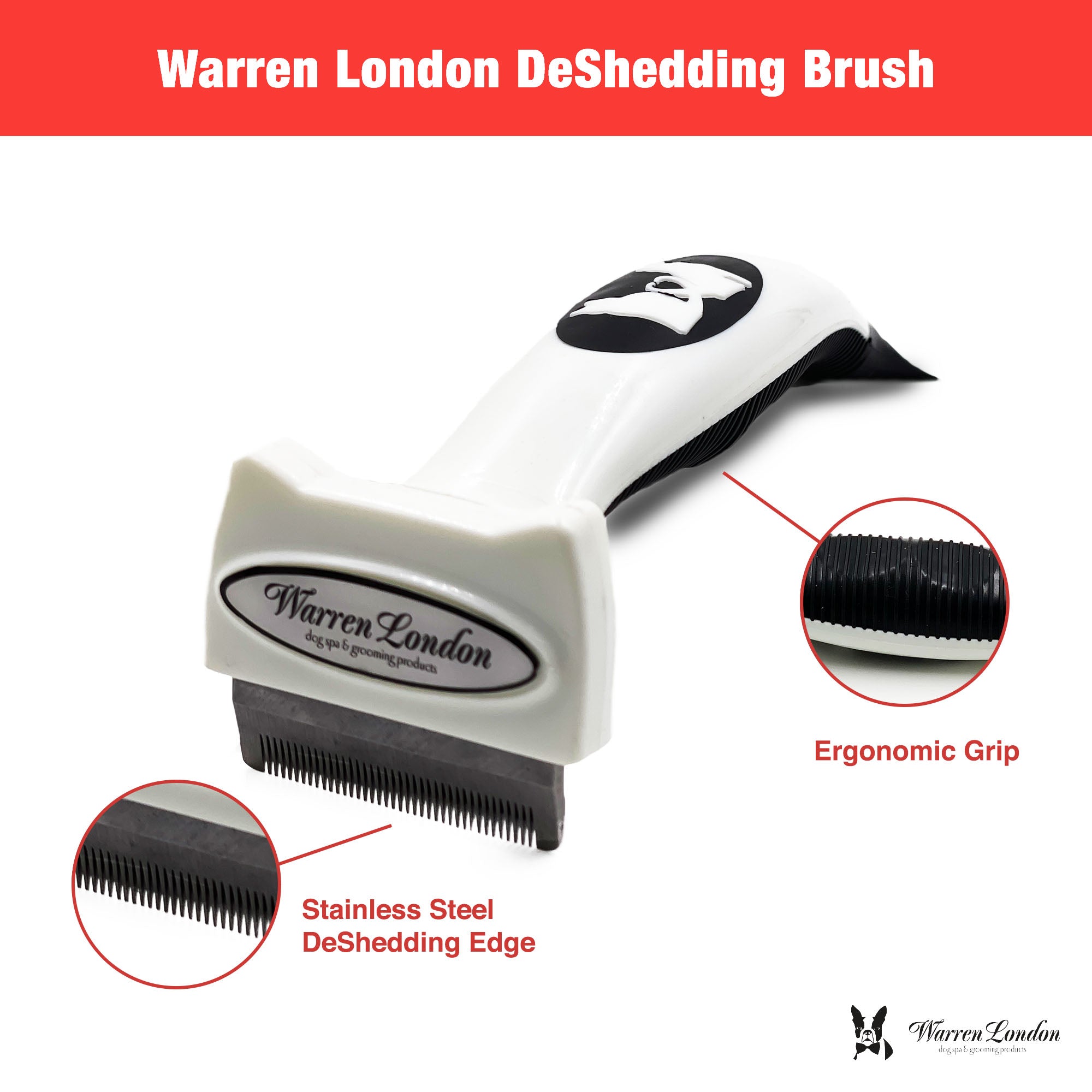 De-Shedding Dog Brush for Short Hair (<1") 
