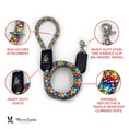 Load image into Gallery viewer, Rope Leash - Rainbow Reflective
