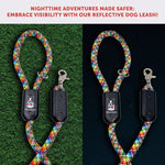 Rope Leash - Rainbow Reflective