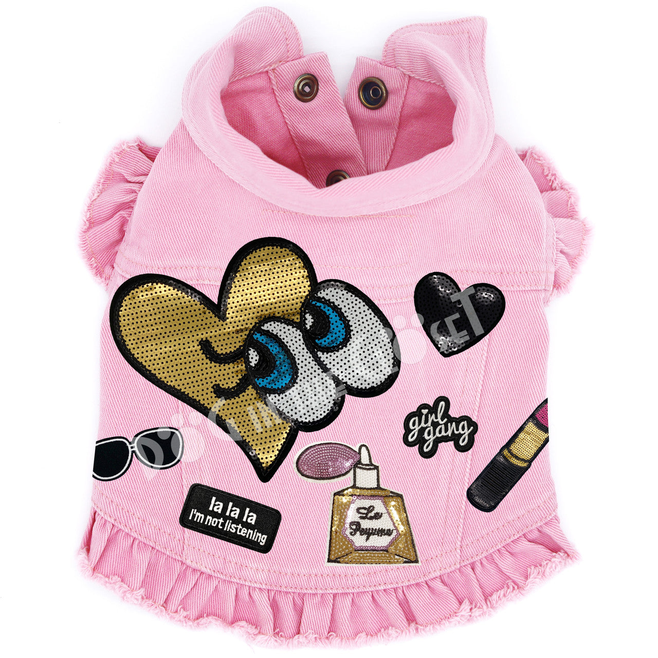 Look at Me Denim Dog Jacket for dogs