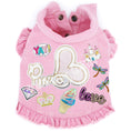 Load image into Gallery viewer, Pink Love Denim Dog Jacket for dogs
