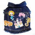 Load image into Gallery viewer, Under the Sea Denim Dog Jacket for dogs
