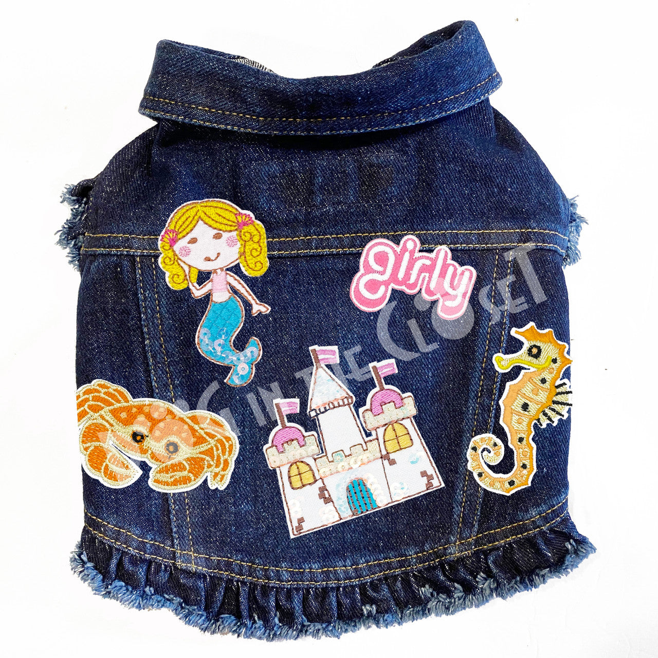 Under the Sea Denim Dog Jacket for dogs