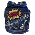 Load image into Gallery viewer, Wow I'm Cool Denim Dog Jacket for dogs
