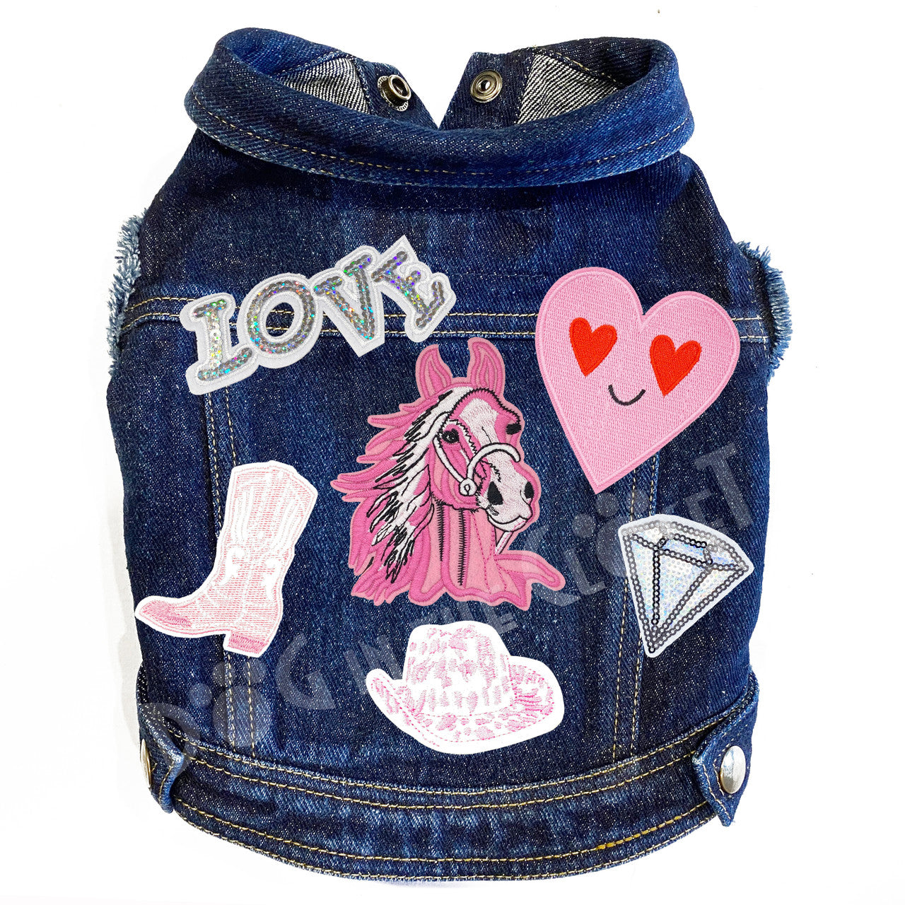 Pink Cowgirl Dog Jacket alternate view