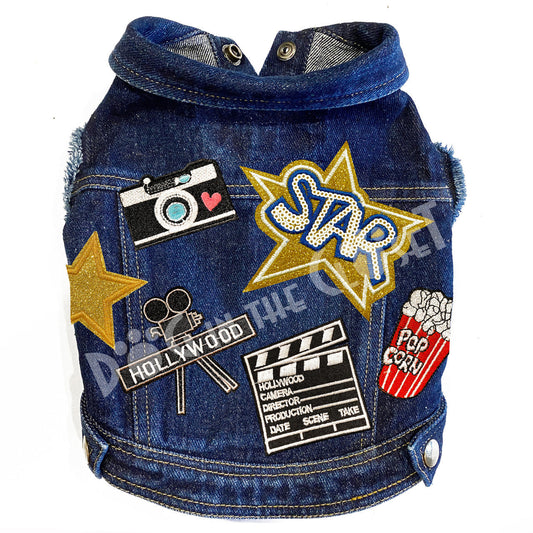 Hollywood Movies Denim Dog Jacket for dogs