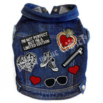 Kindness is Cool - Limited Edition Denim Dog Jacket Pink Denim with Ruffles