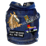 Little Texas Cowboy Denim Dog Jacket Pink Denim with Ruffles