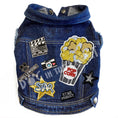 Load image into Gallery viewer, Popcorn & Movies Denim Dog Jacket for dogs

