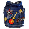 Load image into Gallery viewer, Rock Star Denim Dog Jacket for dogs
